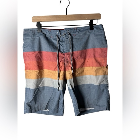 Goodfellow & Co. Men’s Striped Swim Trunks Board Shorts Size 32 - Picture 1 of 7